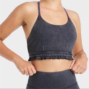 JOY LAB - Two Piece ruffle workout set XS